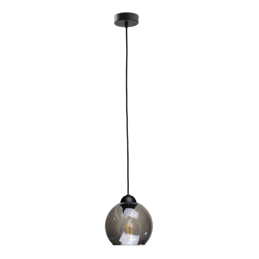 Lustr na lanku UNO 1xE27/60W/230V černá/kouřová
