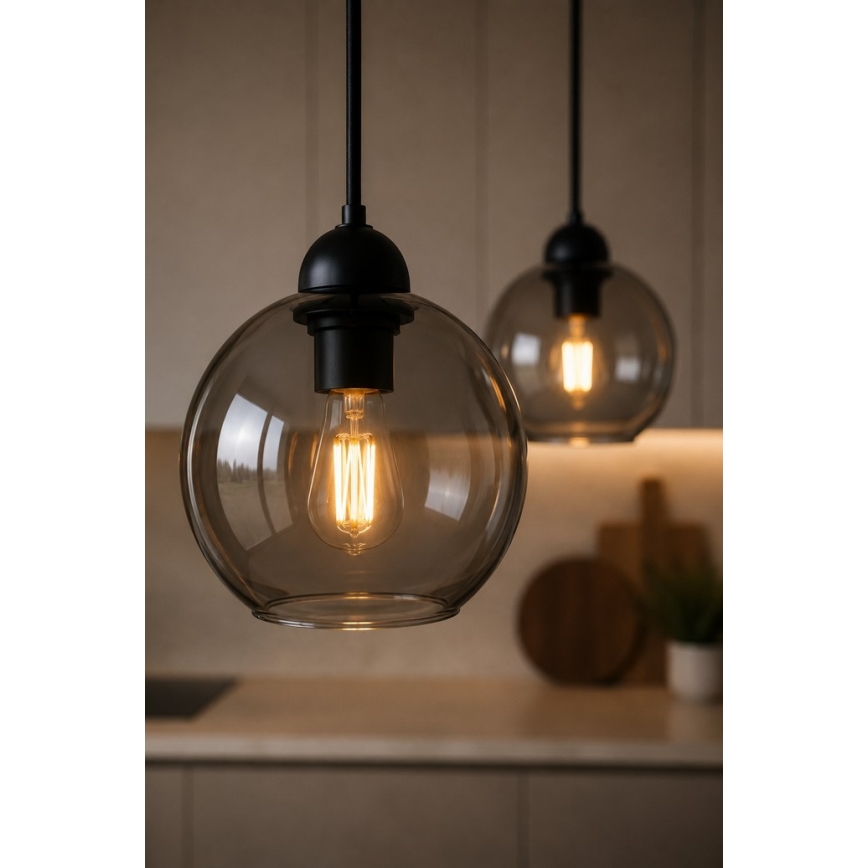 Lustr na lanku UNO 2xE27/60W/230V černá