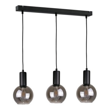 Lustr na lanku UPRA 3xE27/60W/230V černá