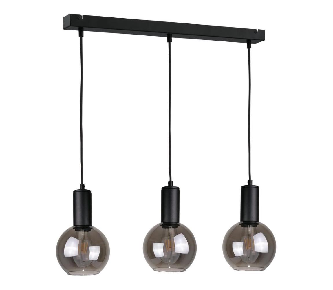 Namat Lustr na lanku UPRA 3xE27/60W/230V černá NA0215