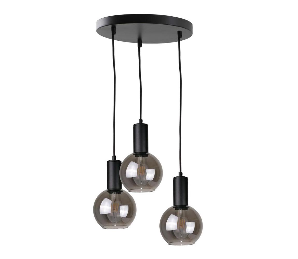 Namat Lustr na lanku UPRA 3xE27/60W/230V černá NA0216