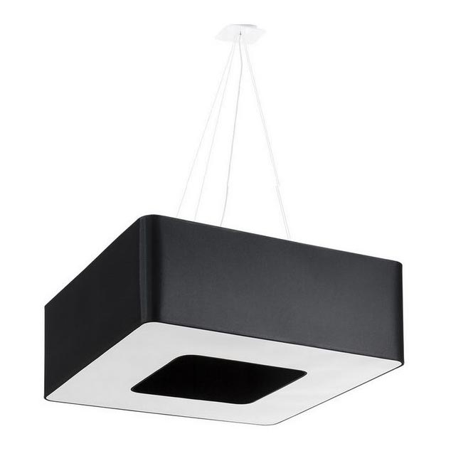 Lustr na lanku URANO 8xE27/60W/230V 60 cm černá