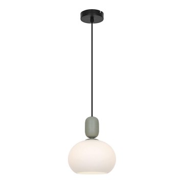 Lustr na lanku VALISIA 1xE27/40W/230V černá/olivová