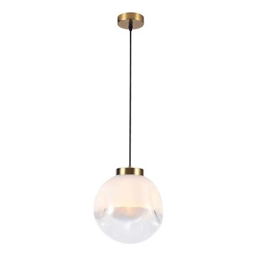 Lustr na lanku VANA 1xE27/40W/230V bílá/zlatá