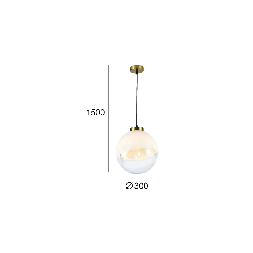 Lustr na lanku VANA 1xE27/40W/230V krémová/zlatá