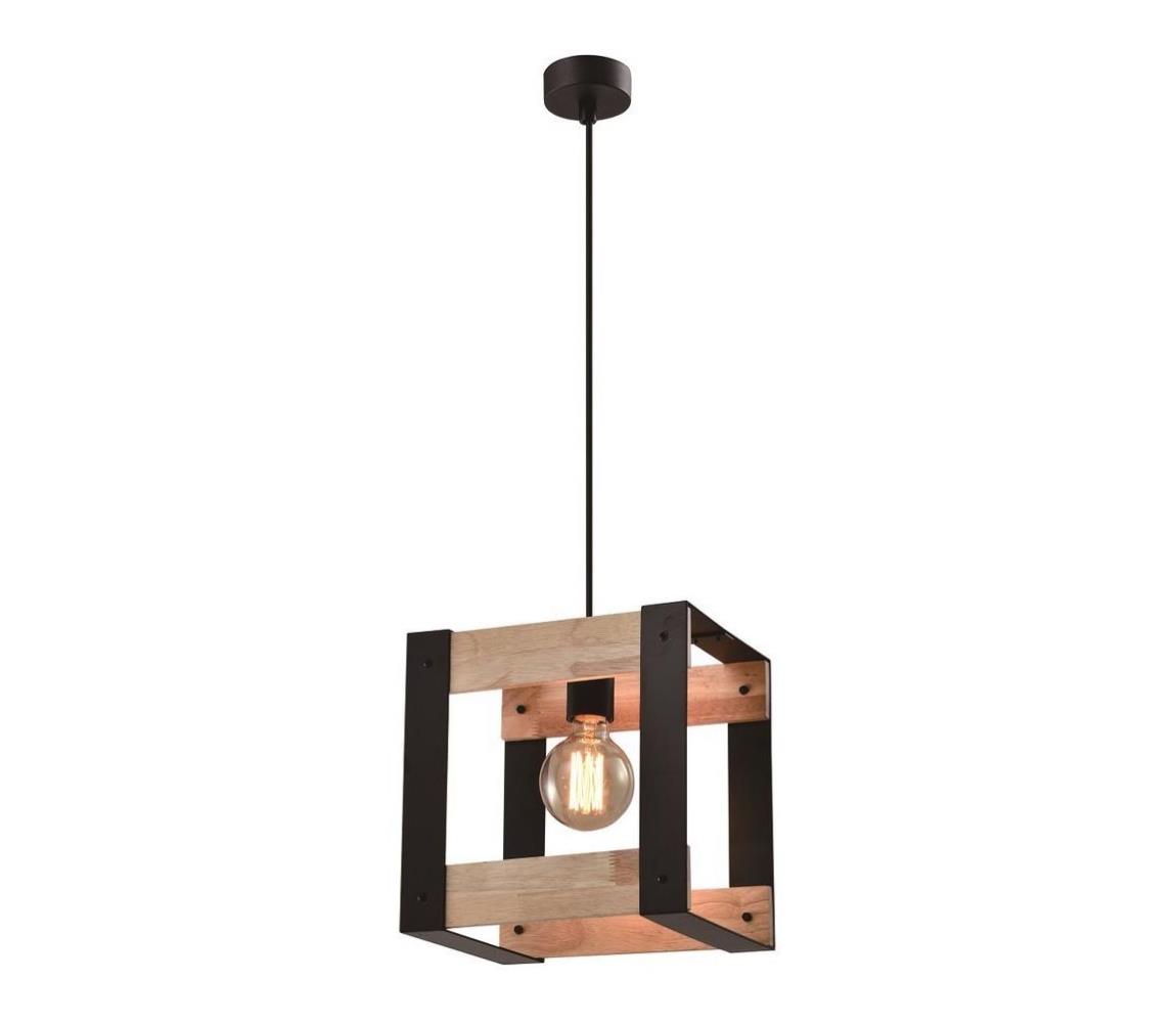 Candellux Lustr na lanku VARNA 1xE27/40W/230V dřevo CA0528