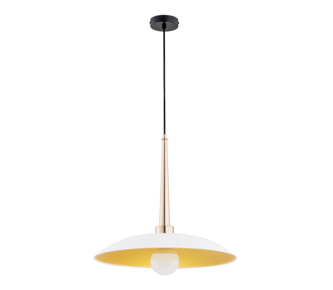 Alfa Lustr na lanku VELIAN 1xE27/60W/230V bílá/mosaz ALF60917
