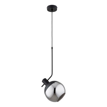Lustr na lanku VELTO 1xE27/15W/230V černá/kouřová
