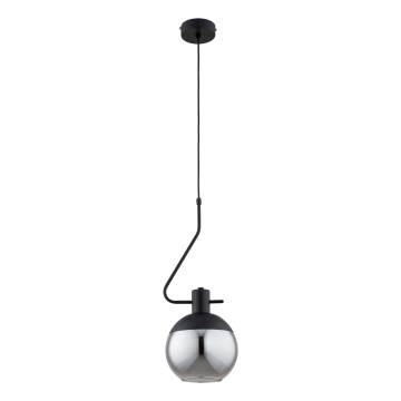 Lustr na lanku VELTO ENIGMA 1xE27/15W/230V černá/kouřová