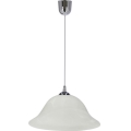 Lustr na lanku VERA 1xE27/60W/230V lesklý chrom/bílá