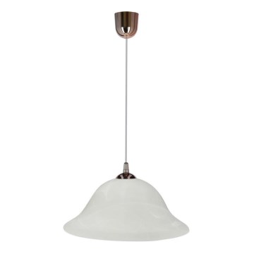 Lustr na lanku VERA 1xE27/60W/230V měděná/bílá