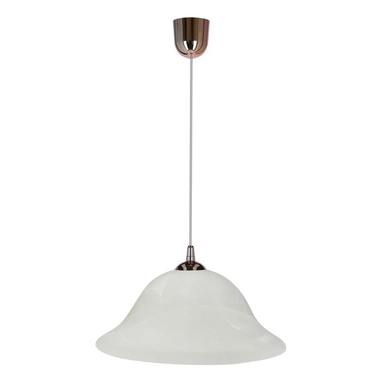Lustr na lanku VERA 1xE27/60W/230V měděná/bílá