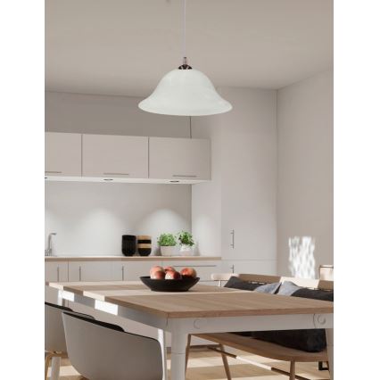 Lustr na lanku VERA 1xE27/60W/230V měděná/bílá