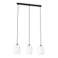 Lustr na lanku VERDI 3xE27/15W/230V černá/bílá
