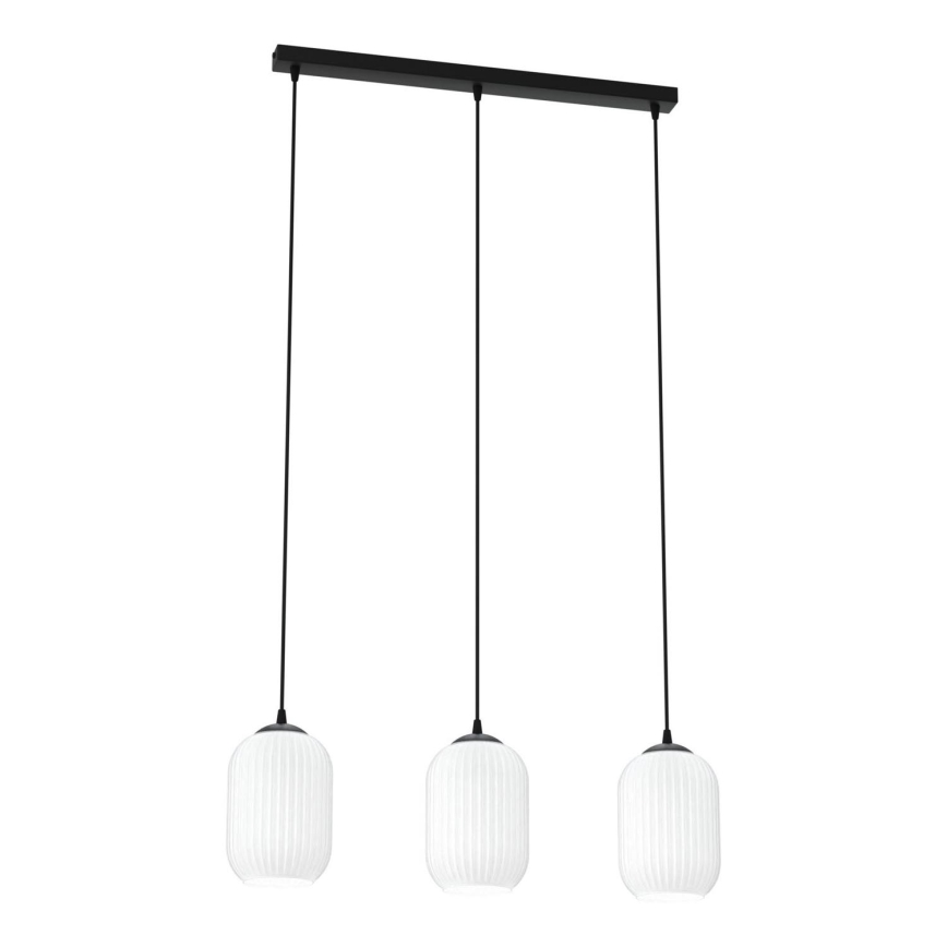 Lustr na lanku VERDI 3xE27/15W/230V černá/bílá