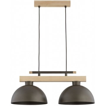 Lustr na lanku VERTA 2xE27/15W/230V hnědá/béžová