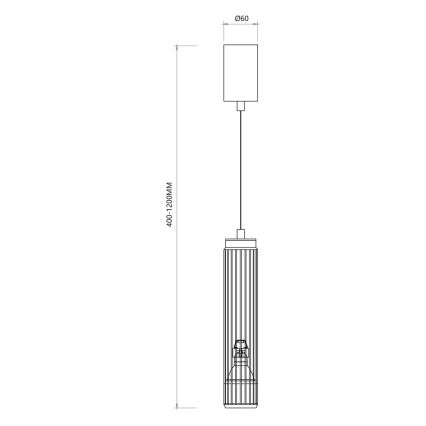 Lustr na lanku VERTICAL 1xGU10/8W/230V bílá