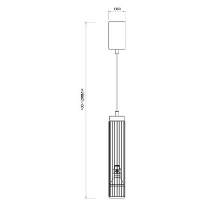 Lustr na lanku VERTICAL 1xGU10/8W/230V bílá