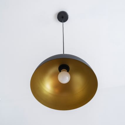 Lustr na lanku VESPER 1xE27/15W/230 pr. 30 cm černá/zlatá