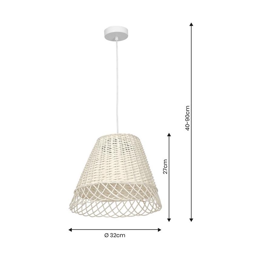 Lustr na lanku VIMINI 1xE27/40W/230V ratan