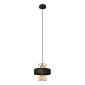 Lustr na lanku VOLTA 1xE27/15W/230V černá/rose gold