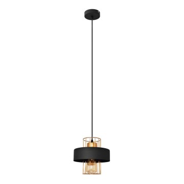 Lustr na lanku VOLTA 1xE27/15W/230V černá/rose gold