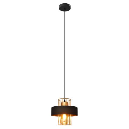 Lustr na lanku VOLTA 1xE27/15W/230V černá/rose gold