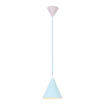 Lustr na lanku VOSS 1xE27/40W/230V modrá/bílá