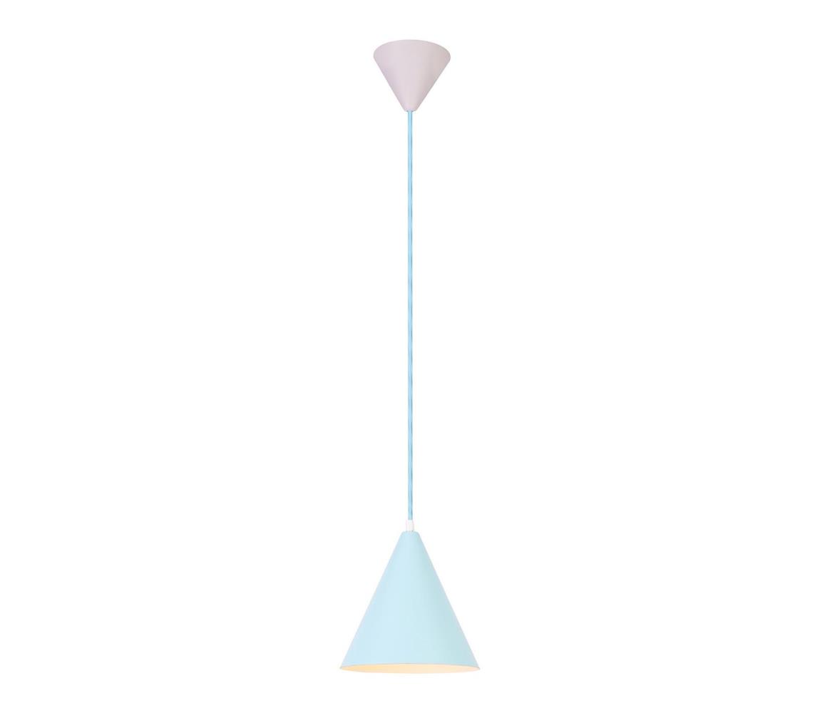 Candellux Lustr na lanku VOSS 1xE27/40W/230V modrá/bílá CA0724