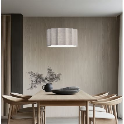 Lustr na lanku WAVY 1xE27/14W/230V šedá