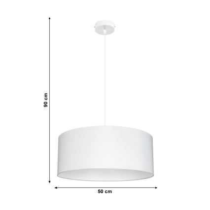 Lustr na lanku WERT 1xE27/60W/230V bílá