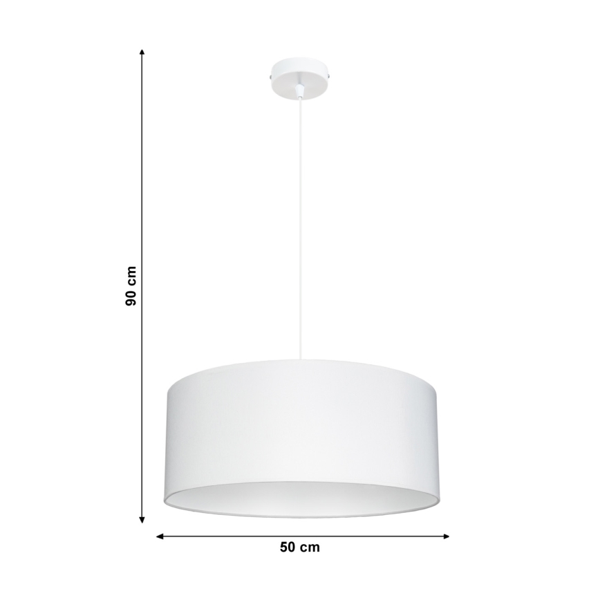Lustr na lanku WERT 1xE27/60W/230V bílá