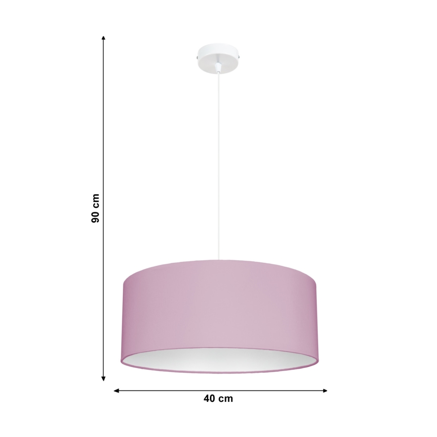 Lustr na lanku WERT 1xE27/60W/230V růžová