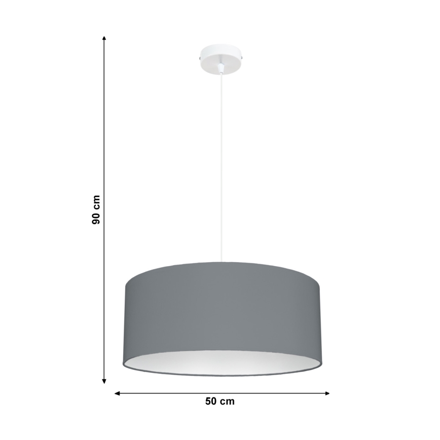 Lustr na lanku WERT 1xE27/60W/230V šedá