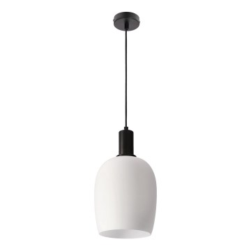 Lustr na lanku WOLKEN 1xE27/40W/230V bílá/černá
