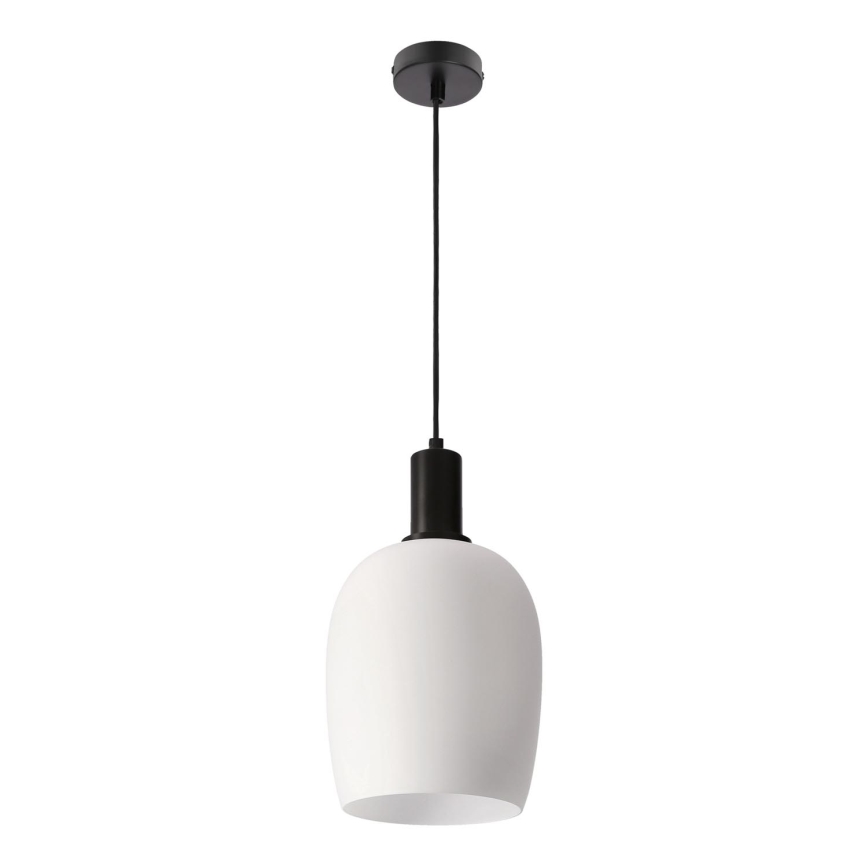 Lustr na lanku WOLKEN 1xE27/40W/230V bílá/černá