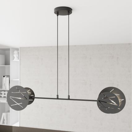 Lustr na lanku XOTIC 2xE27/15W/230V černá