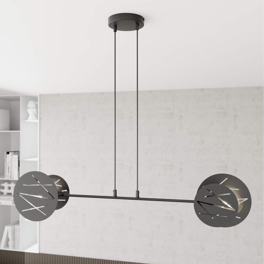 Lustr na lanku XOTIC 2xE27/15W/230V černá