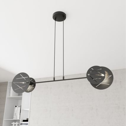 Lustr na lanku XOTIC 2xE27/15W/230V černá