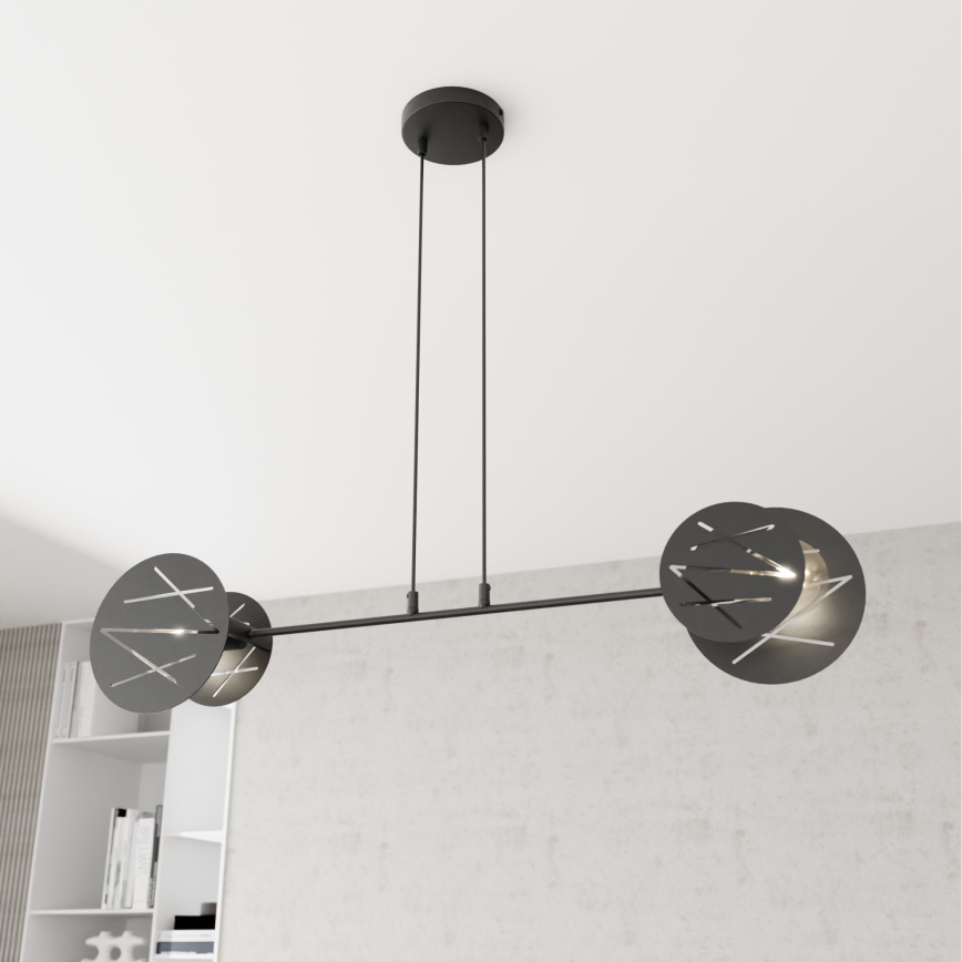 Lustr na lanku XOTIC 2xE27/15W/230V černá