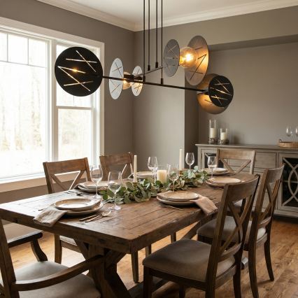 Lustr na lanku XOTIC 4xE27/15W/230V černá