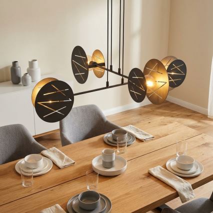 Lustr na lanku XOTIC 4xE27/15W/230V černá