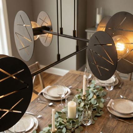 Lustr na lanku XOTIC 4xE27/15W/230V černá