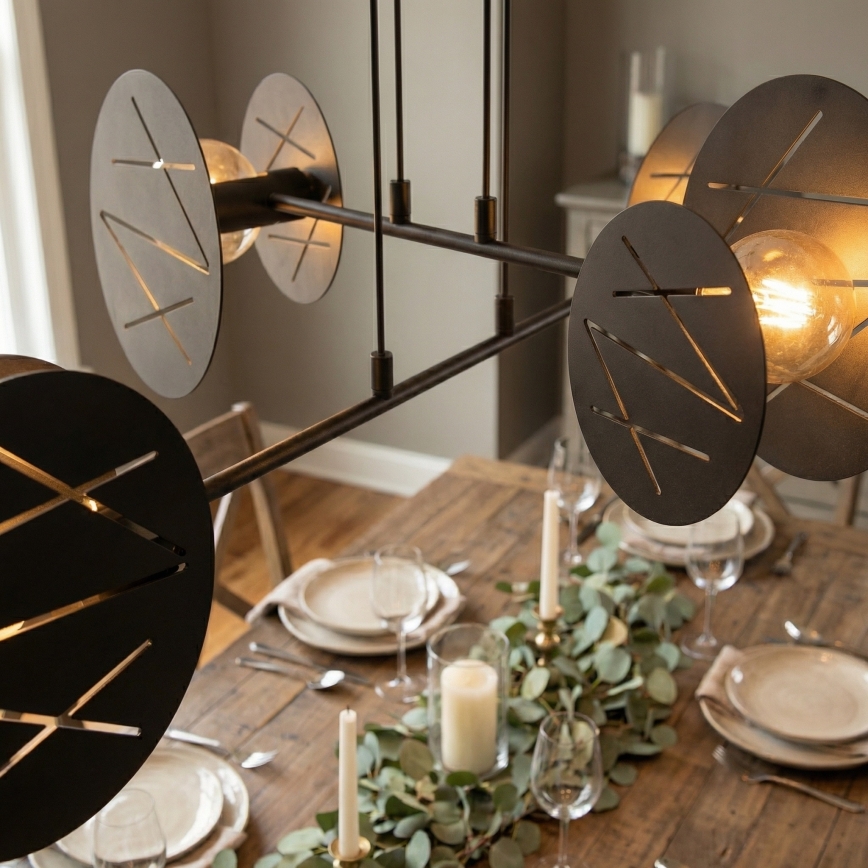 Lustr na lanku XOTIC 4xE27/15W/230V černá