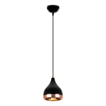 Lustr na lanku YILDO 1xE27/40W/230V černá/měděná