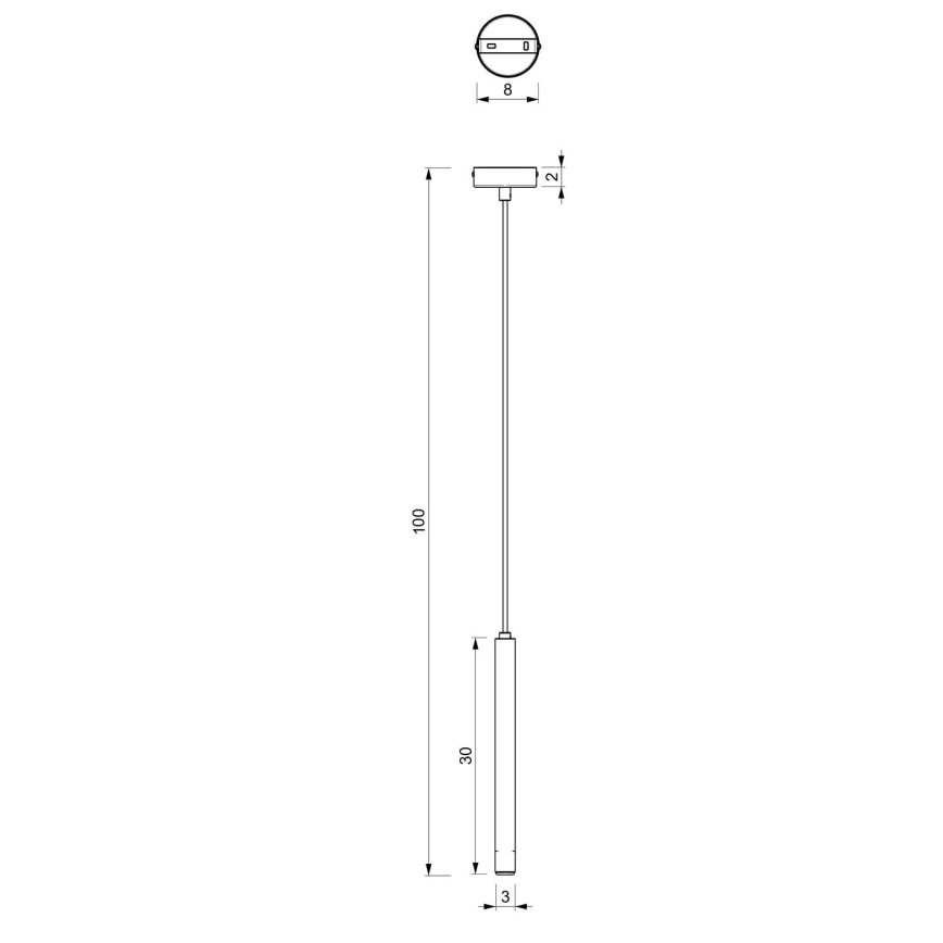 Lustr na lanku YORU 1xG9/8W/230V 30 cm mosaz