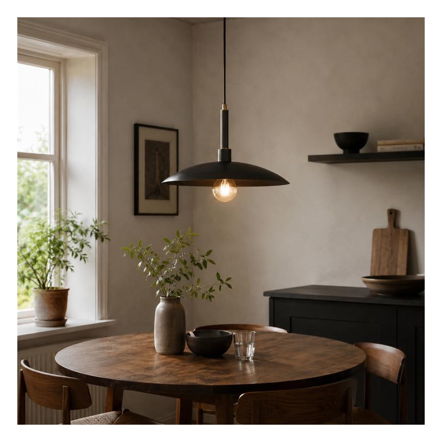 Lustr na lanku YUMI 1xE27/15W/230V černá