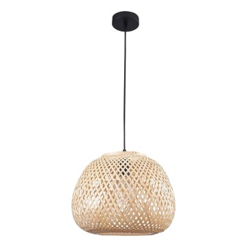 Lustr na lanku ZANZIBAR 1xE27/20W/230V pr. 35 cm bambus