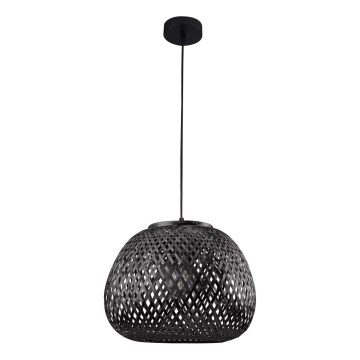 Lustr na lanku ZANZIBAR 1xE27/20W/230V pr. 35 cm bambus