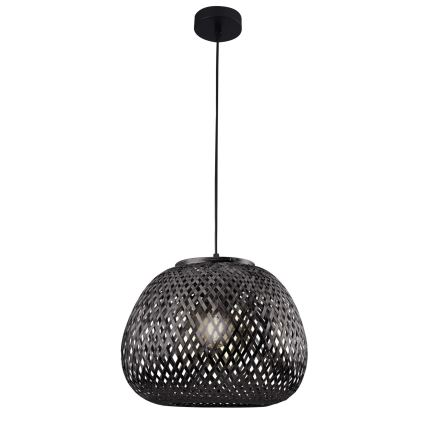 Lustr na lanku ZANZIBAR 1xE27/20W/230V pr. 35 cm bambus